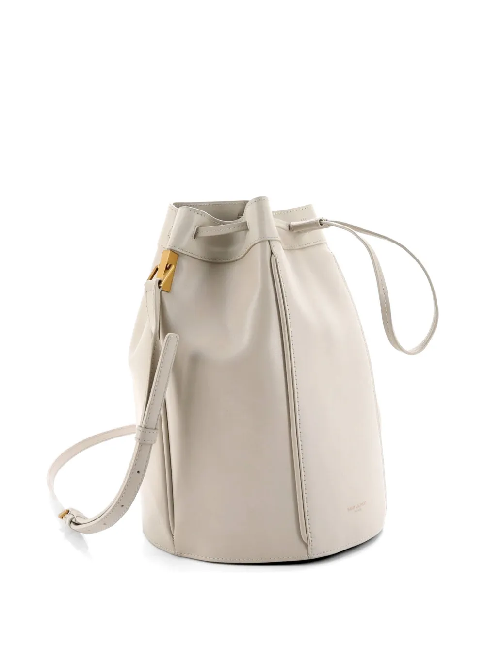 Saint Laurent Pre-Owned Talitha Leather Medium bucket bag - Neutrals