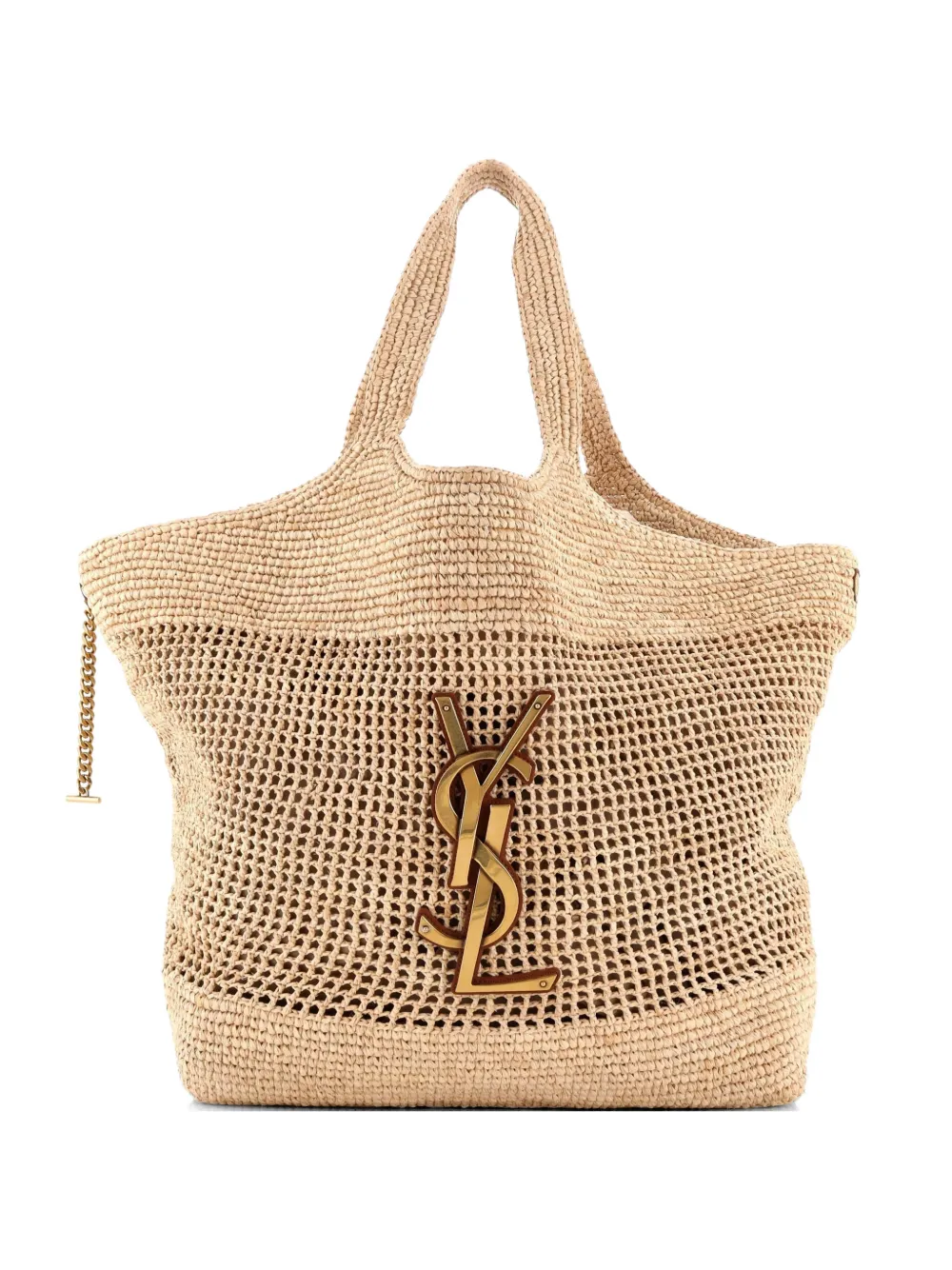 Saint Laurent Pre-Owned Borsa tote Icare Shopping Raffia Maxi - Toni neutri