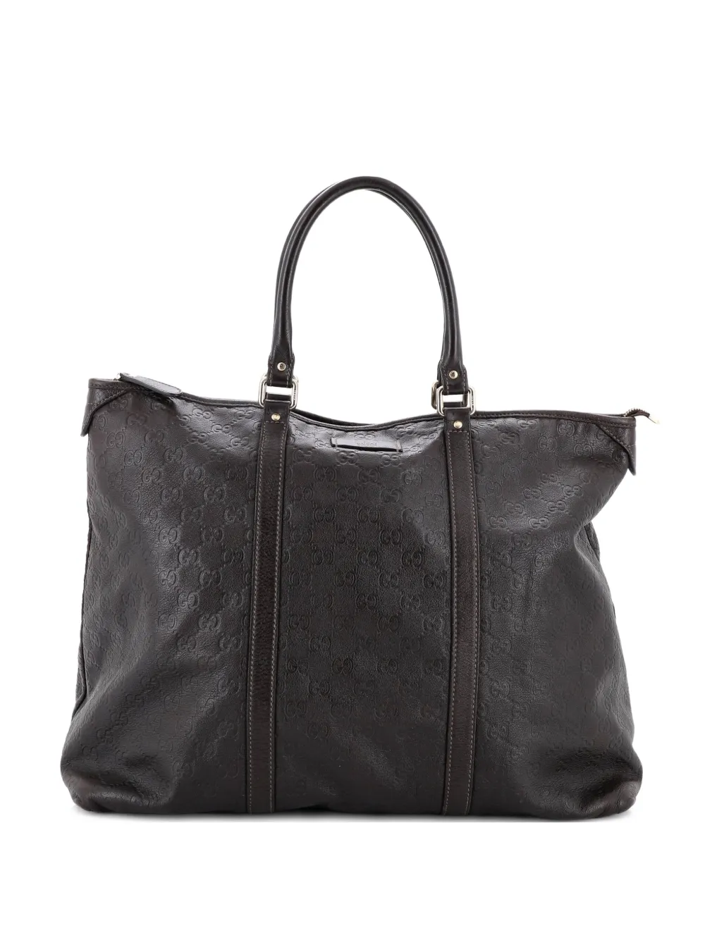 Gucci Pre-Owned Borsa tote Joy media in pelle Guccissima con zip - Marrone