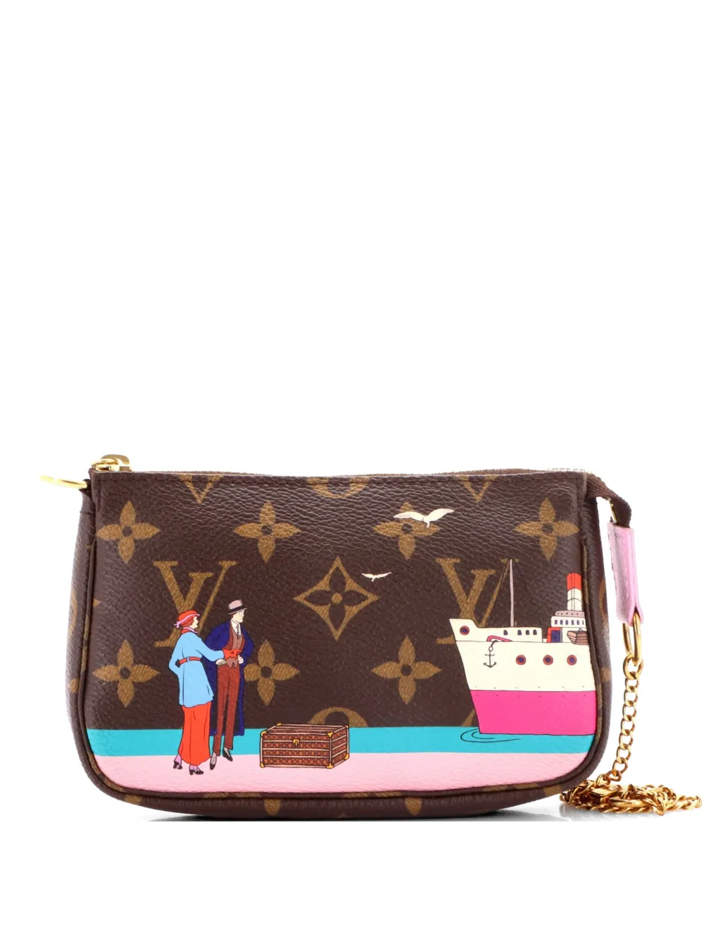 Louis Vuitton Pre-Owned Pochette Accessoires Limited Edition Monogram Canvas Mini clutch bag - Marrone