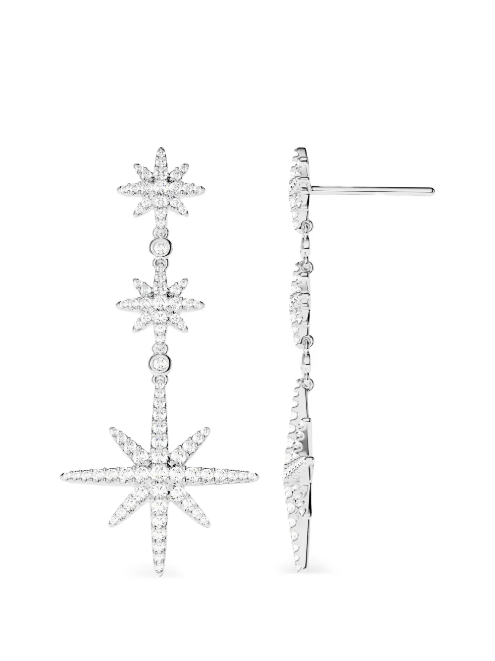 APM Monaco boucles d'oreilles Triple Météorites - Argent APM Monaco boucles d'oreilles Triple Météorites - Argent