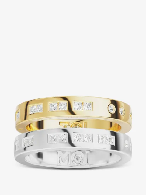 APM Monaco Duo Morse Toi Moi rings