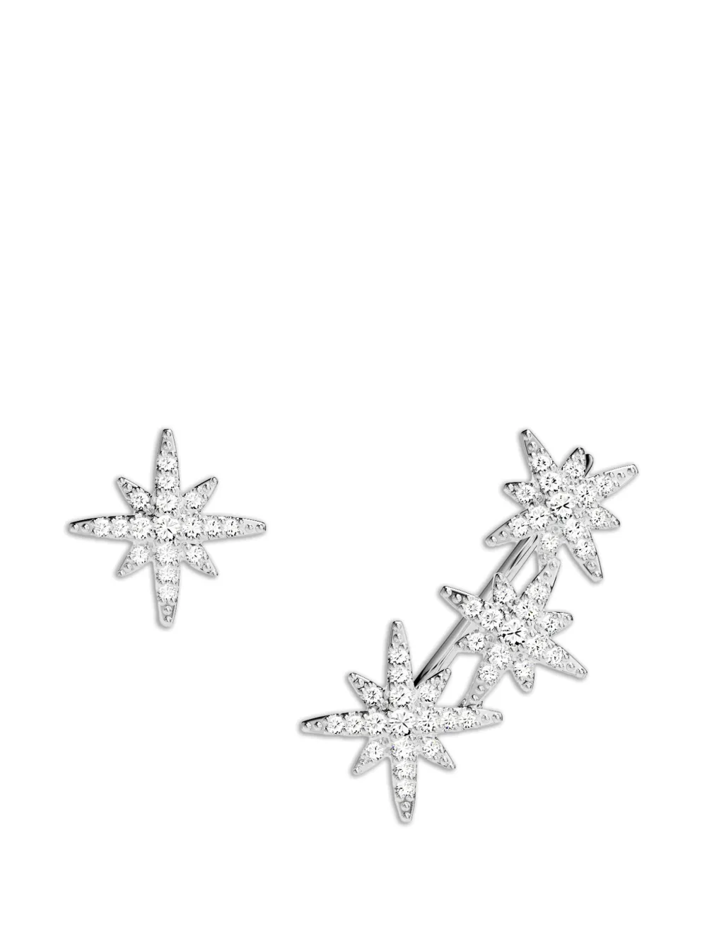 APM Monaco Triple Météorites asymmetric earrings