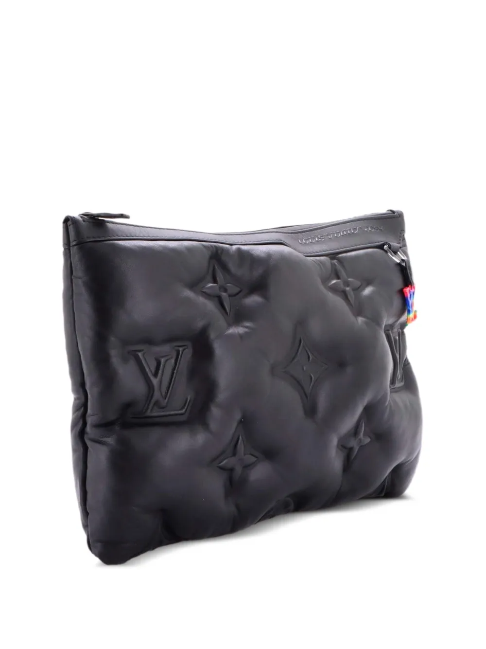 Louis Vuitton Pre-Owned Clutch A4 in pelle di agnello con monogramma - Nero