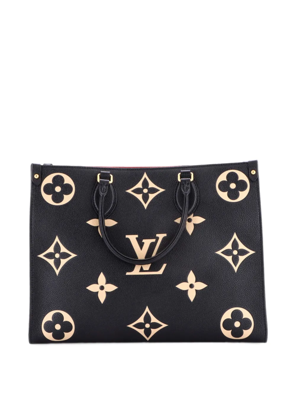 Louis Vuitton Pre-Owned Zweifarbige OnTheGo Schultertasche mit Giant MM-Monogramm - Schwarz