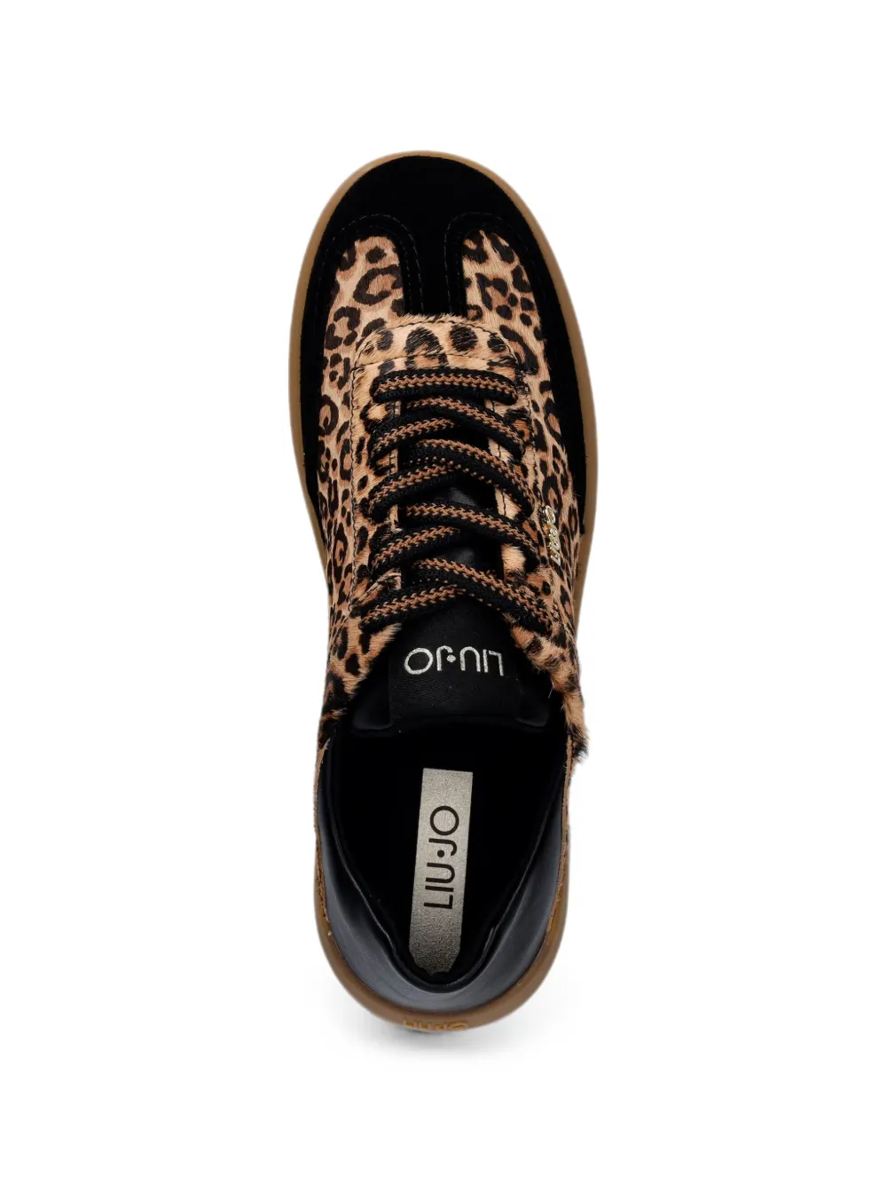 LIU JO leopard-print lace-up sneakers Bruin