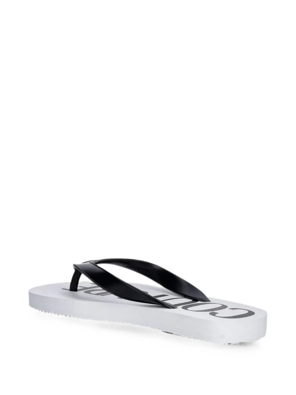 Versace Jeans Couture logo-print flip-flops Zwart