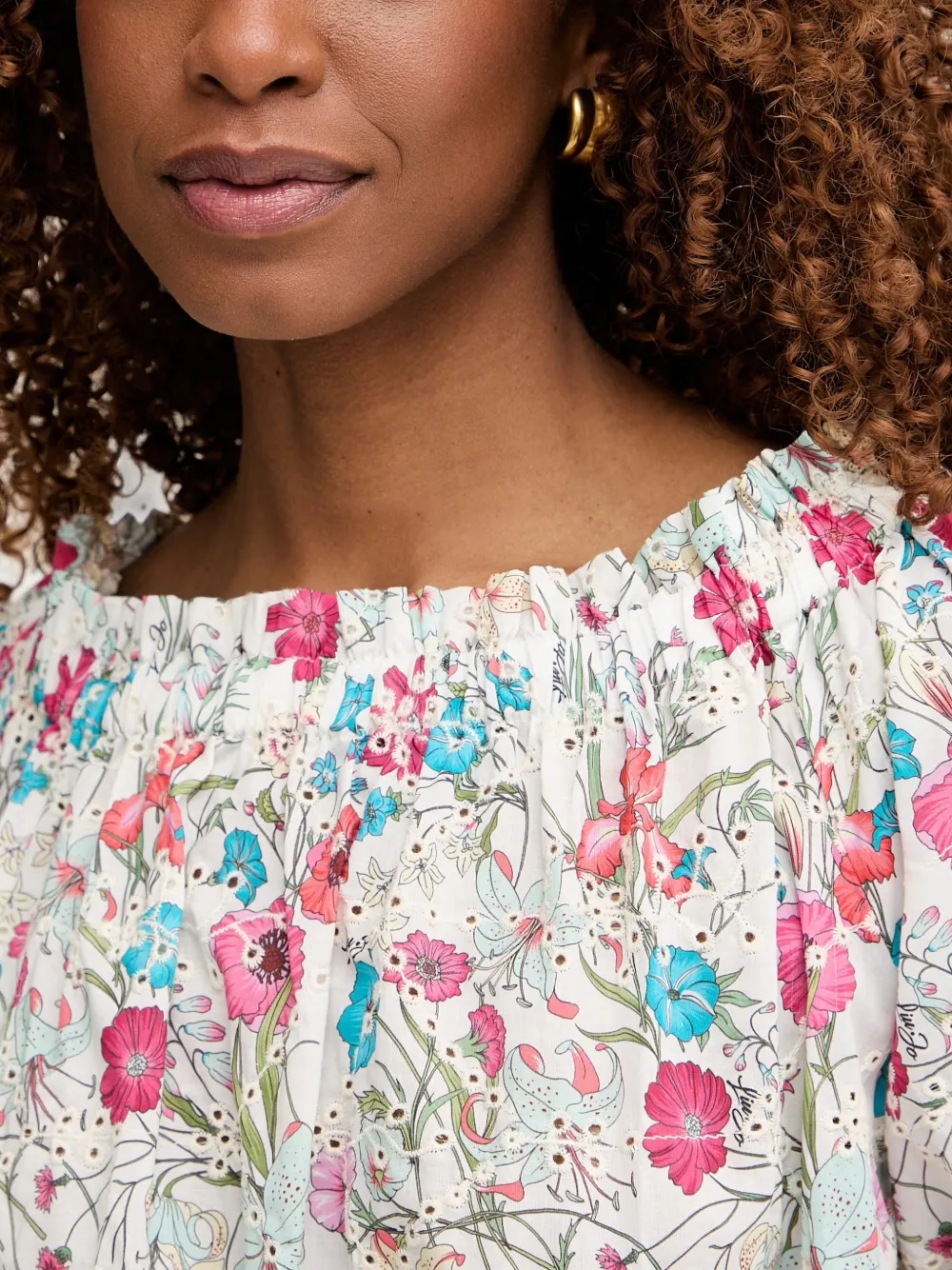 LIU JO Mini-jurk met bloemenprint Wit