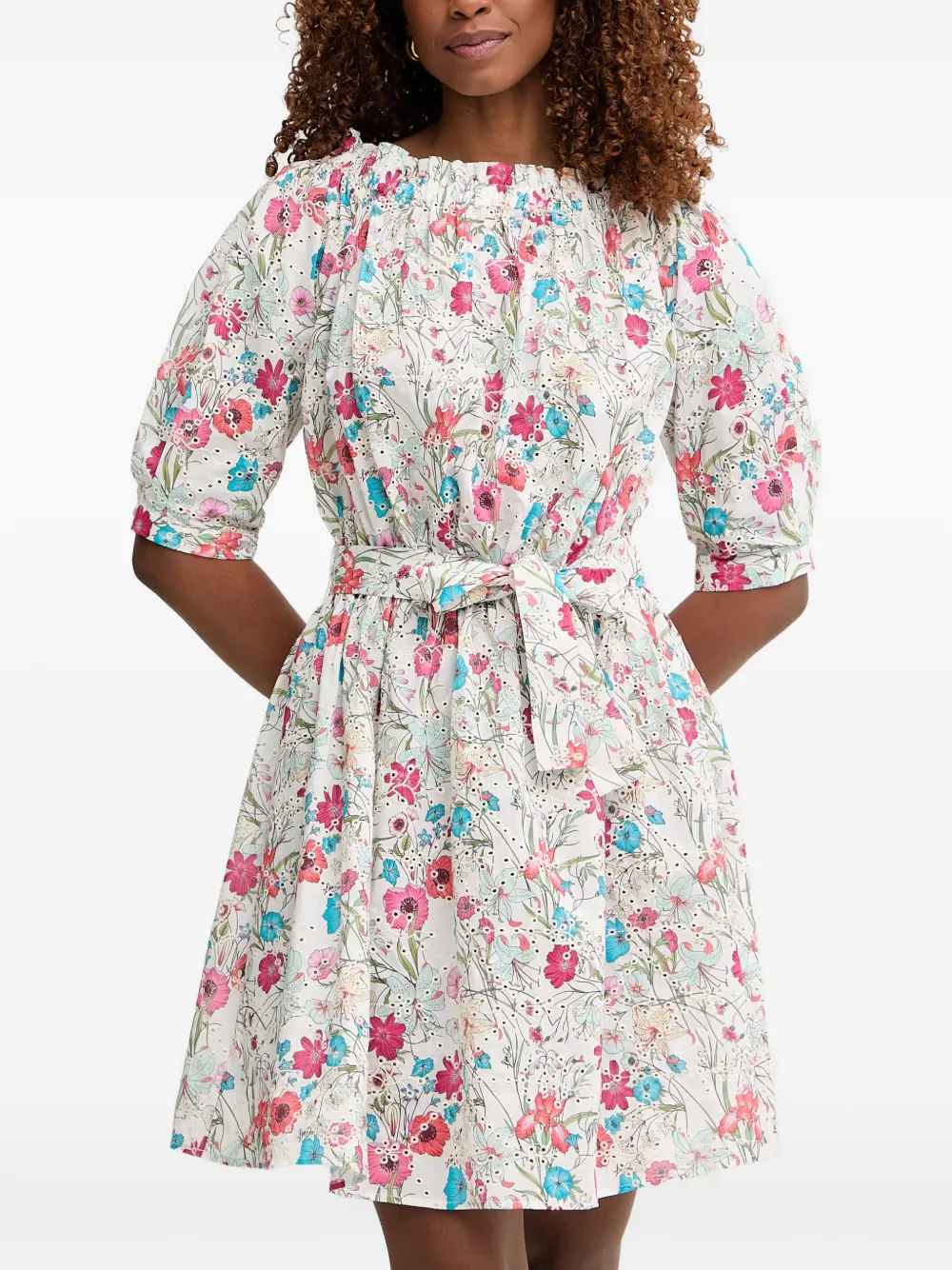 LIU JO Mini-jurk met bloemenprint Wit