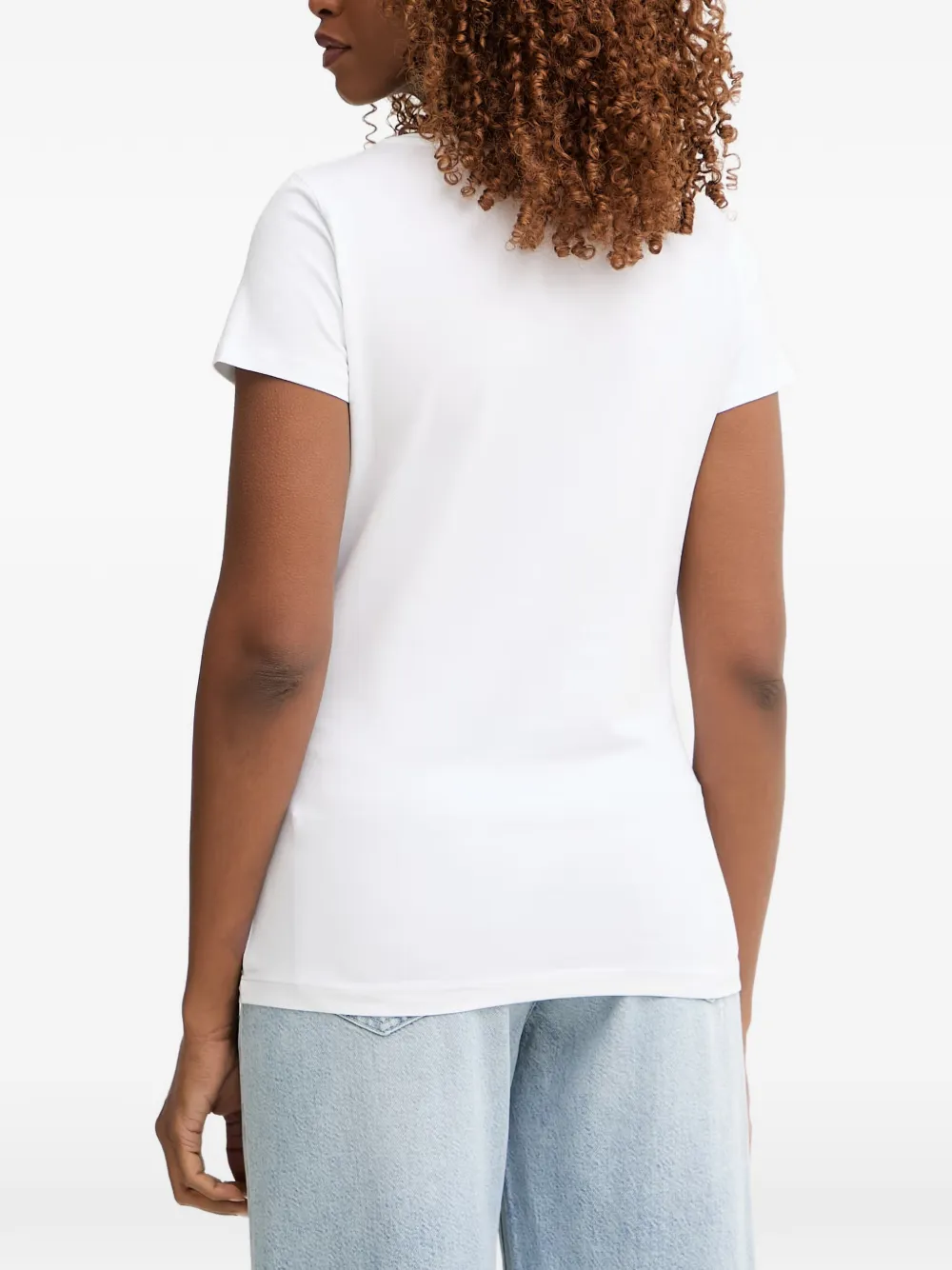 LIU JO T-shirt met logo van stras Wit