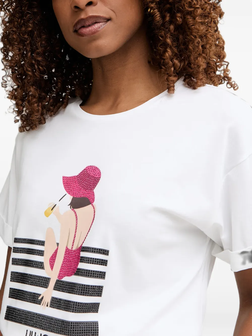 LIU JO T-shirt met print Wit