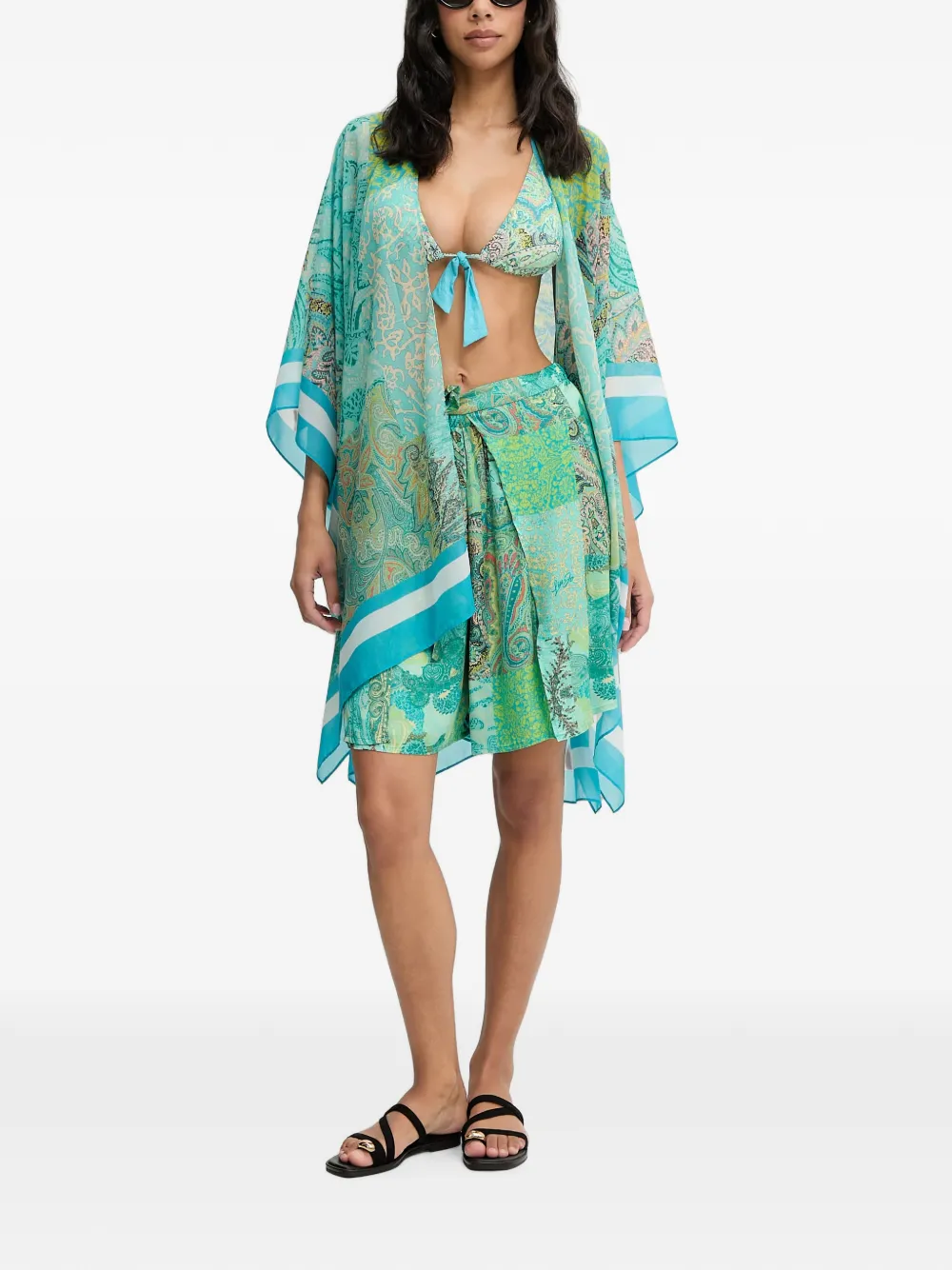 LIU JO Shorts met paisley-patchwork Groen