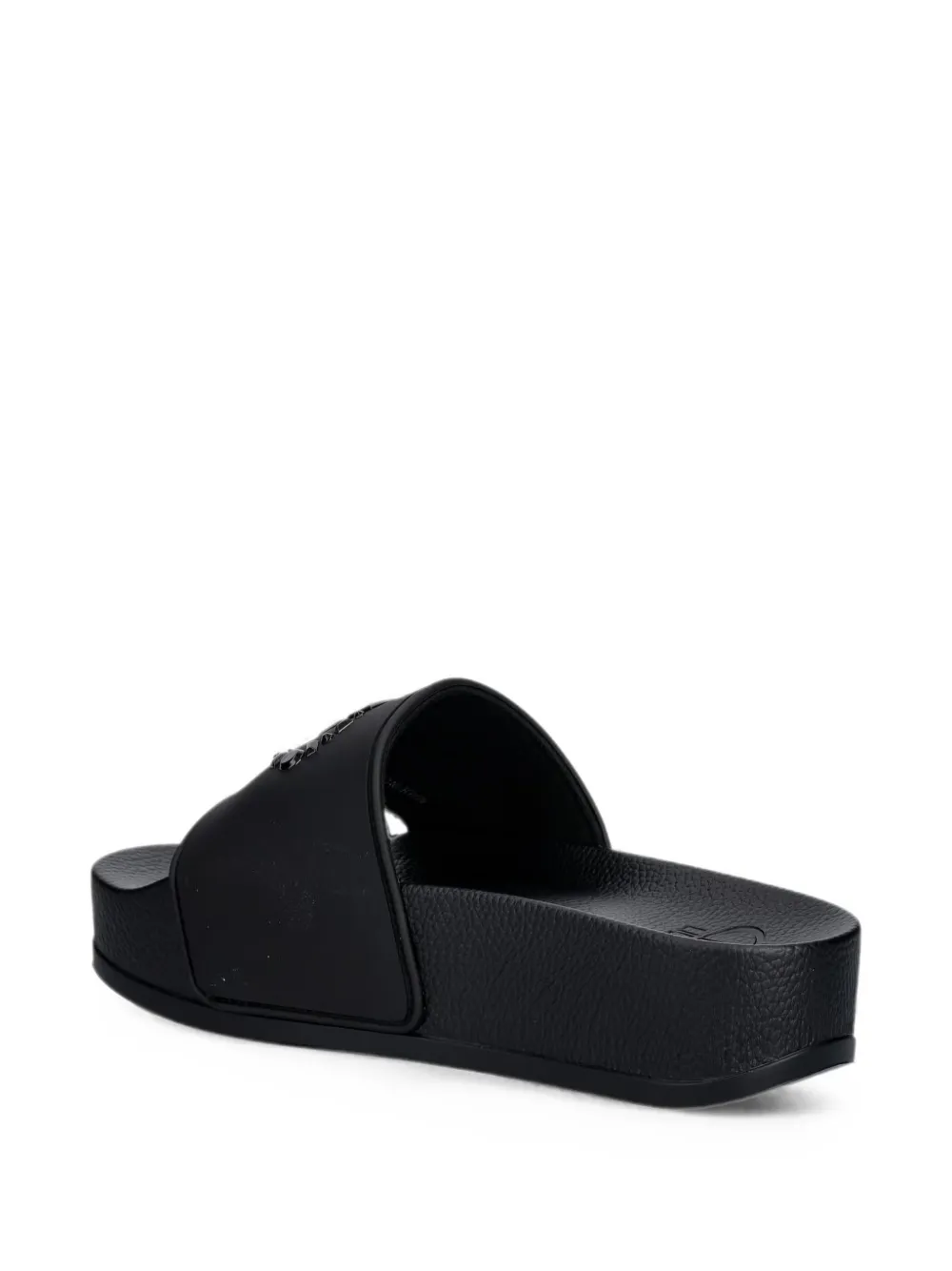 LIU JO logo-plaque platform slides Zwart