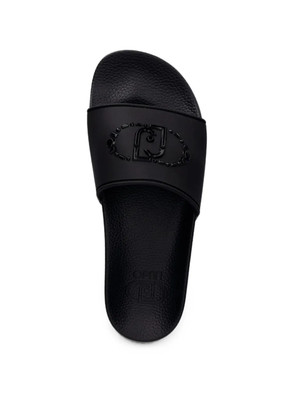 LIU JO logo-plaque platform slides Zwart