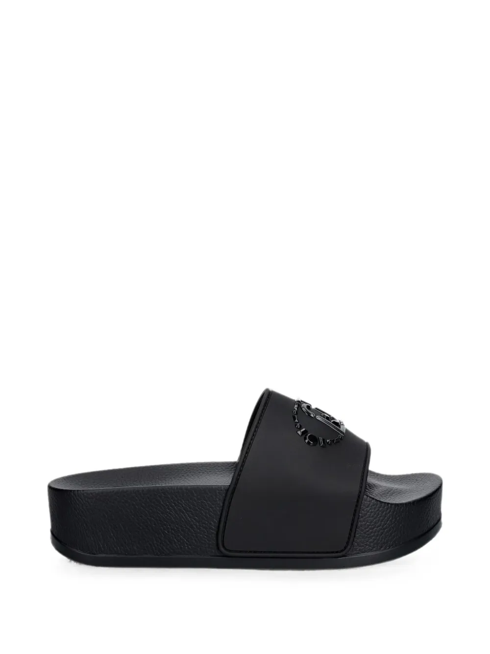 LIU JO logo-plaque platform slides - Schwarz