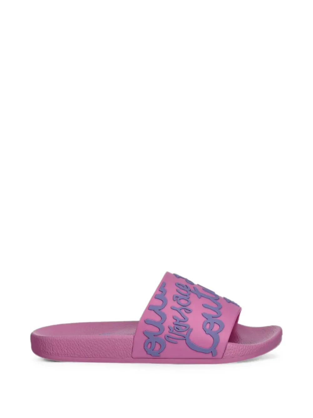 Versace Jeans Couture logo-embossed slides - Rosa