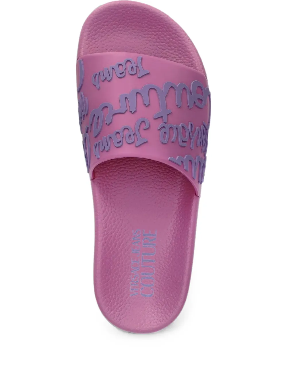 Versace Jeans Couture logo-embossed slides Roze