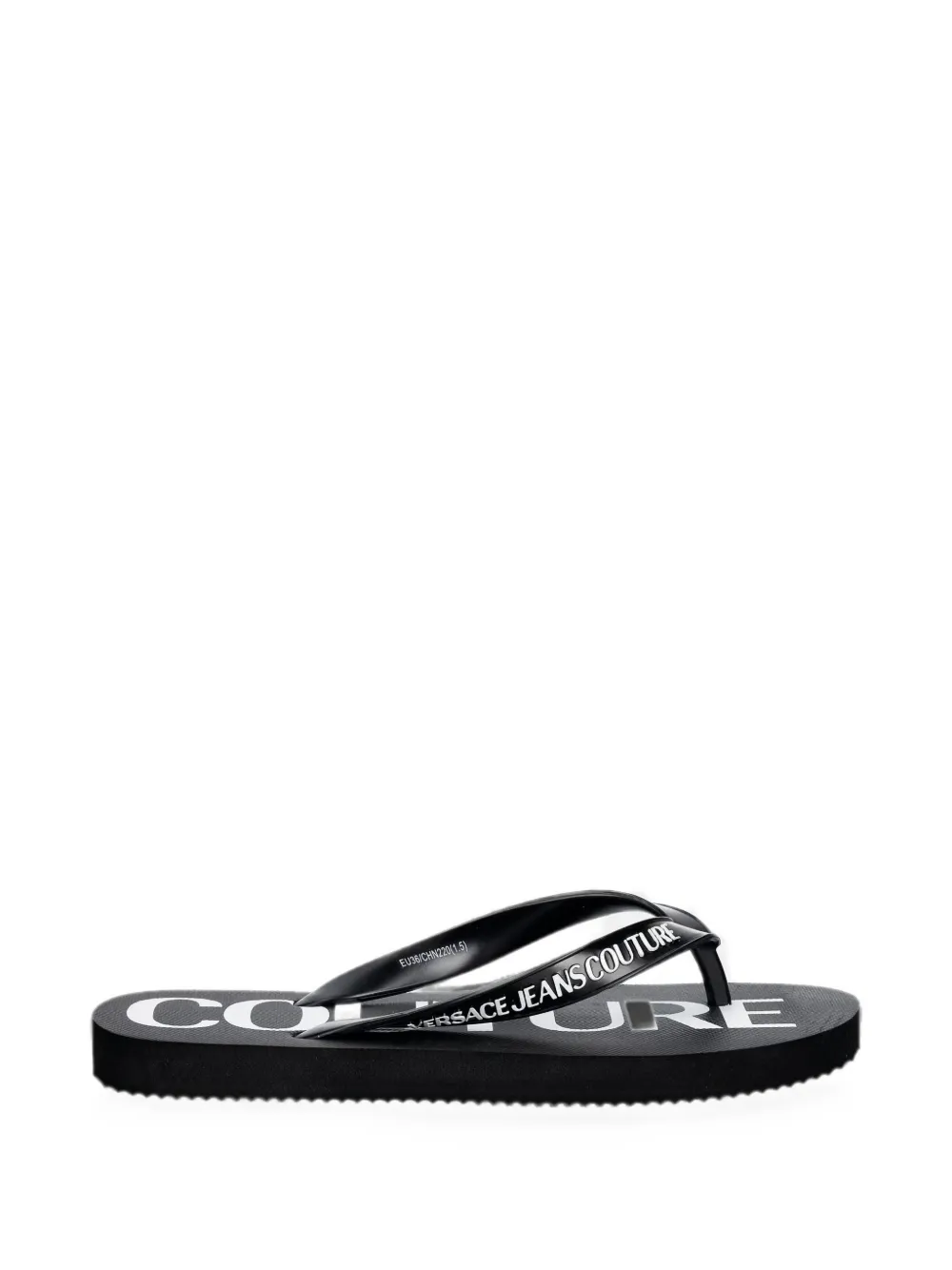 Versace Jeans Couture logo-print flip-flops Zwart