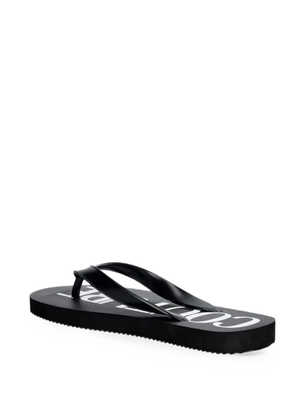Versace Jeans Couture logo-print flip-flops Zwart