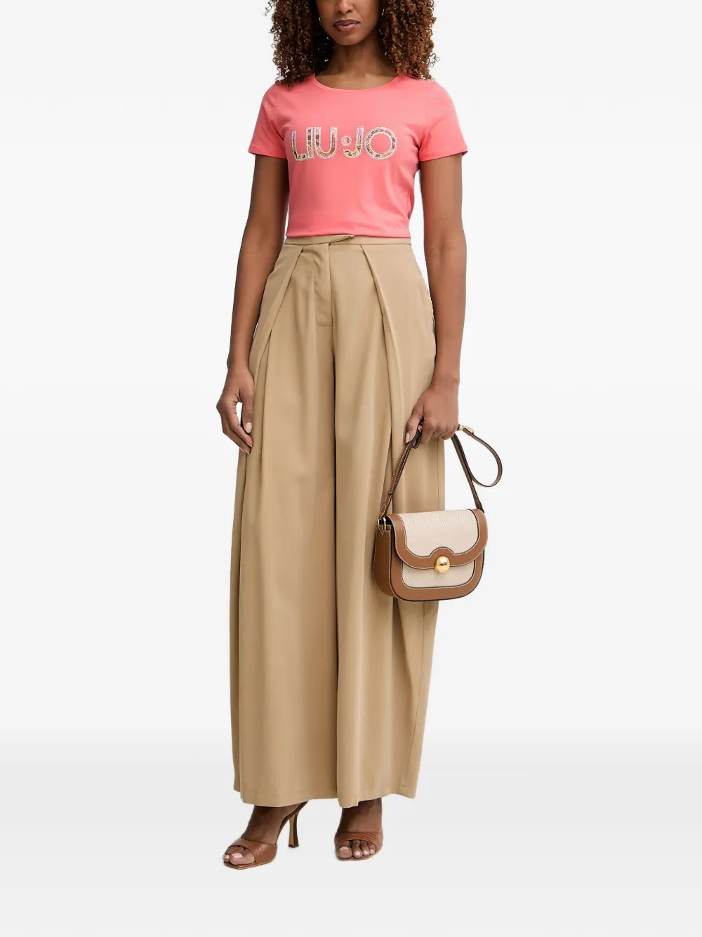 LIU JO T-shirt met stras Roze