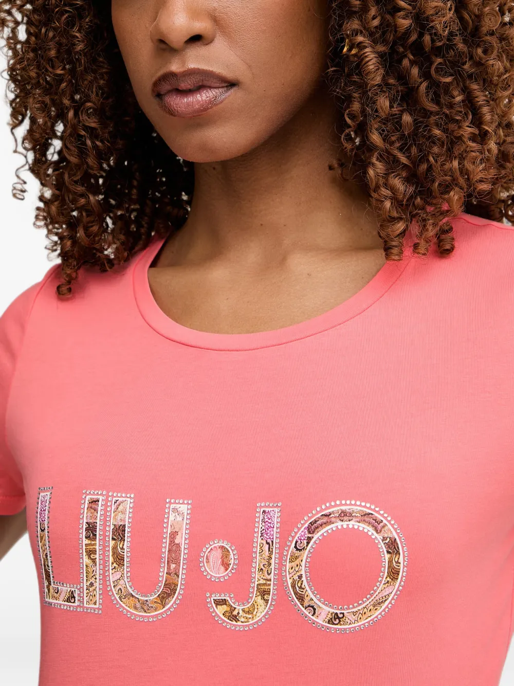 LIU JO T-shirt met stras Roze