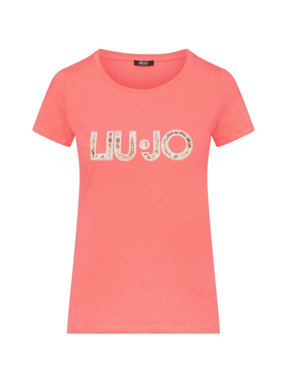 LIU JO rhinestone-embellished T-shirt - Rosa