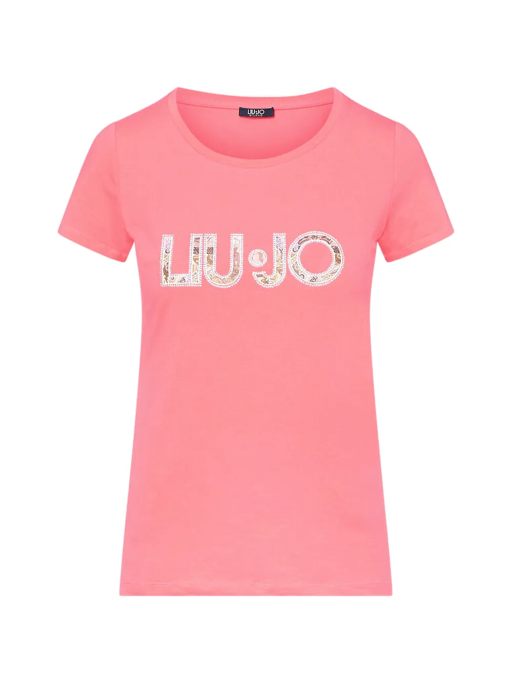LIU JO rhinestone-embellished T-shirt - Rosa