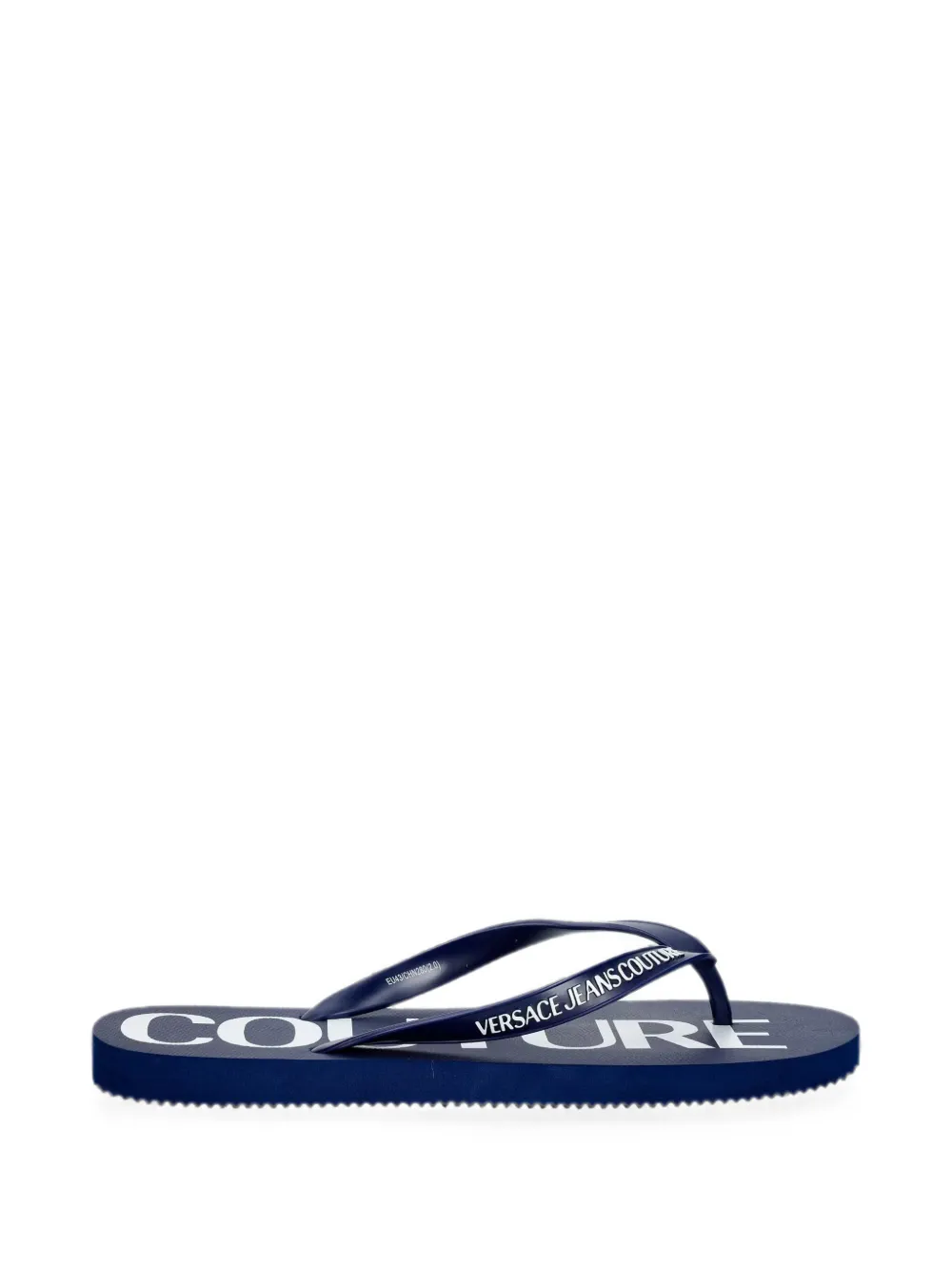 Versace Jeans Couture Flip-Flops mit Logo-Print - Blau