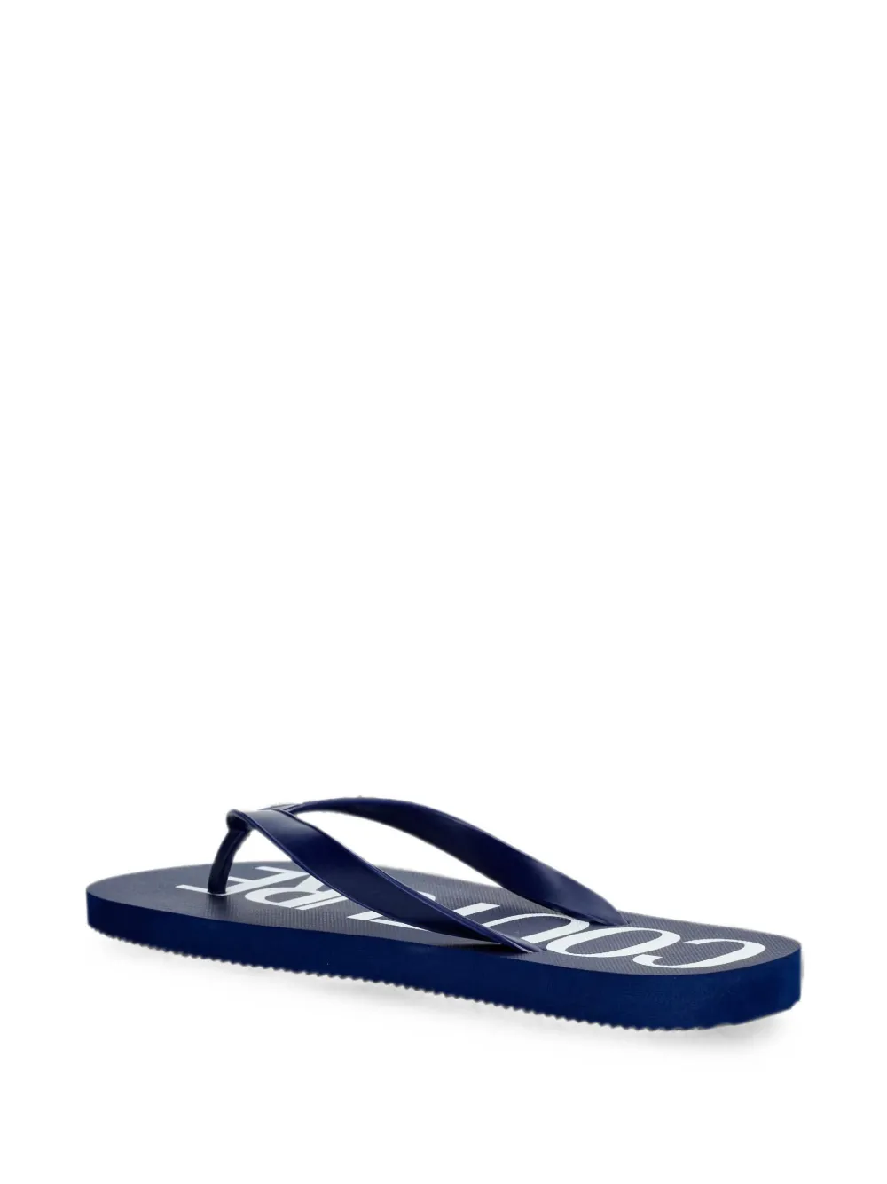 Versace Jeans Couture logo-print flip flops Blauw