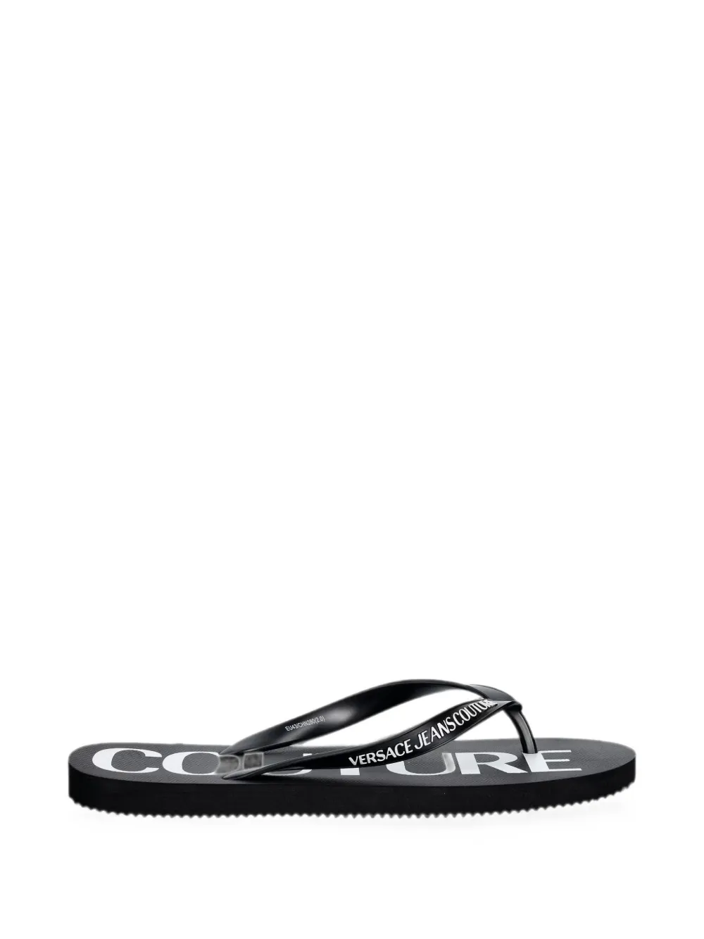 Versace Jeans Couture logo-print flip-flops Zwart