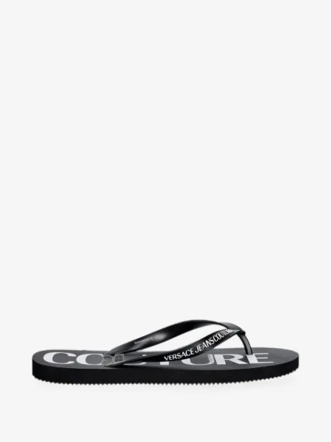 Versace Jeans Couture flip flops con logo estampado