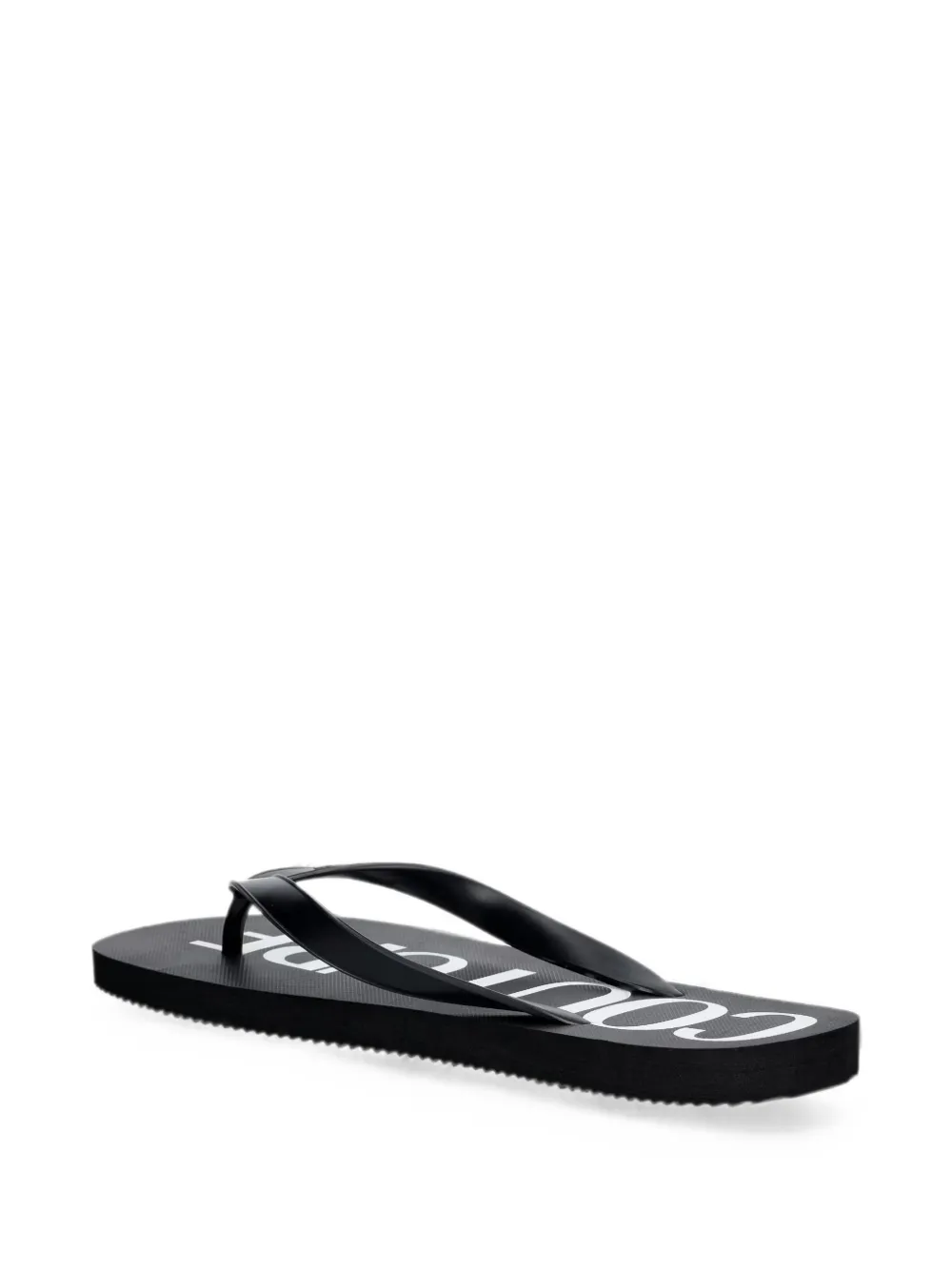 Versace Jeans Couture logo-print flip-flops Zwart