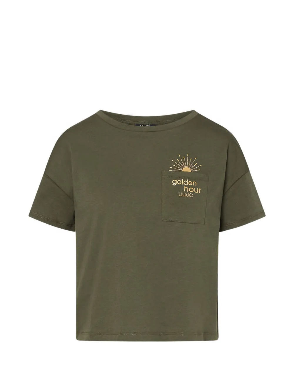 LIU JO logo-print chest-pocket T-shirt - Grün