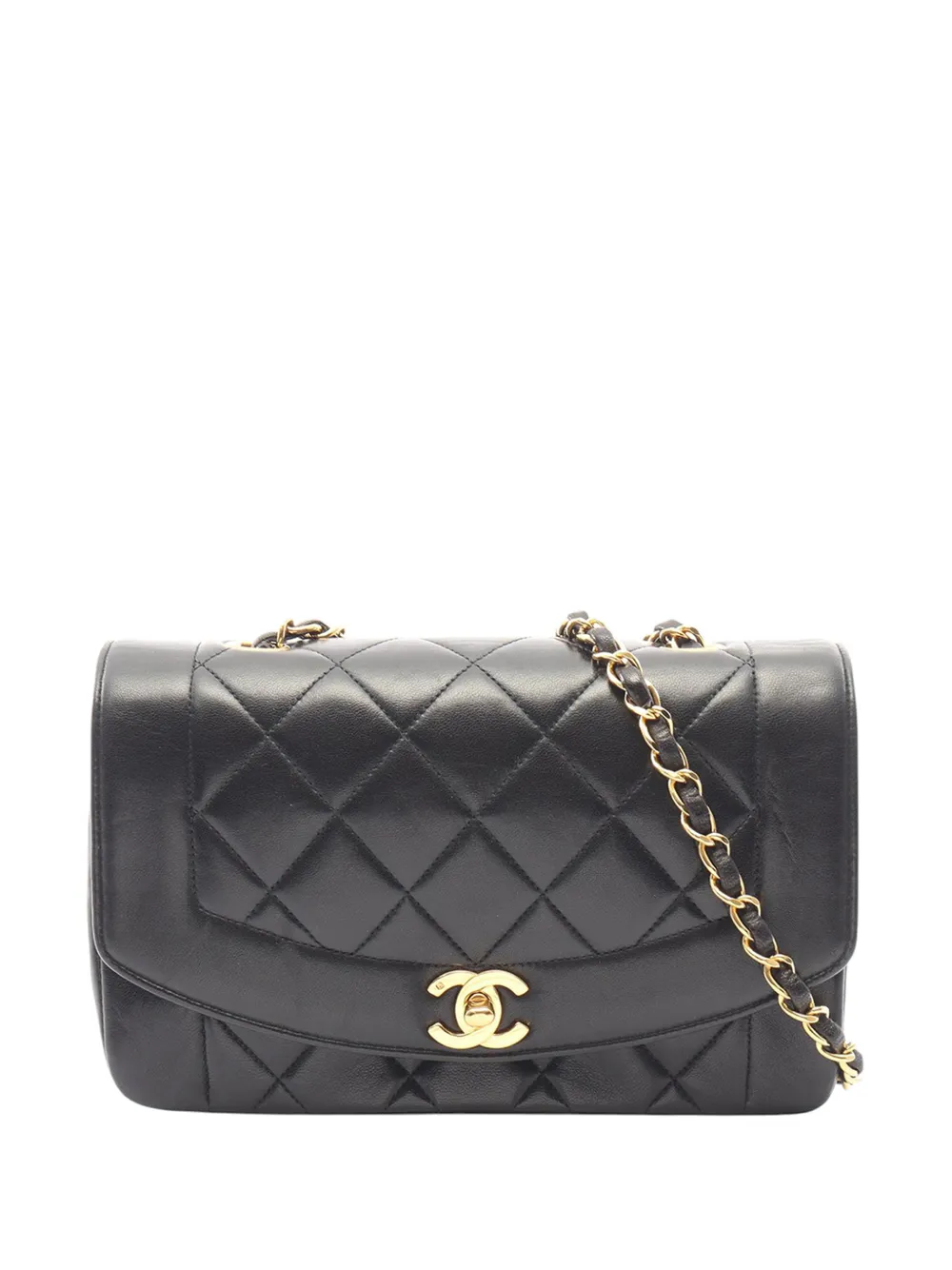 CHANEL Pre-Owned 1991-1994 Small Lambskin Diana Flap crossbody bag - Black