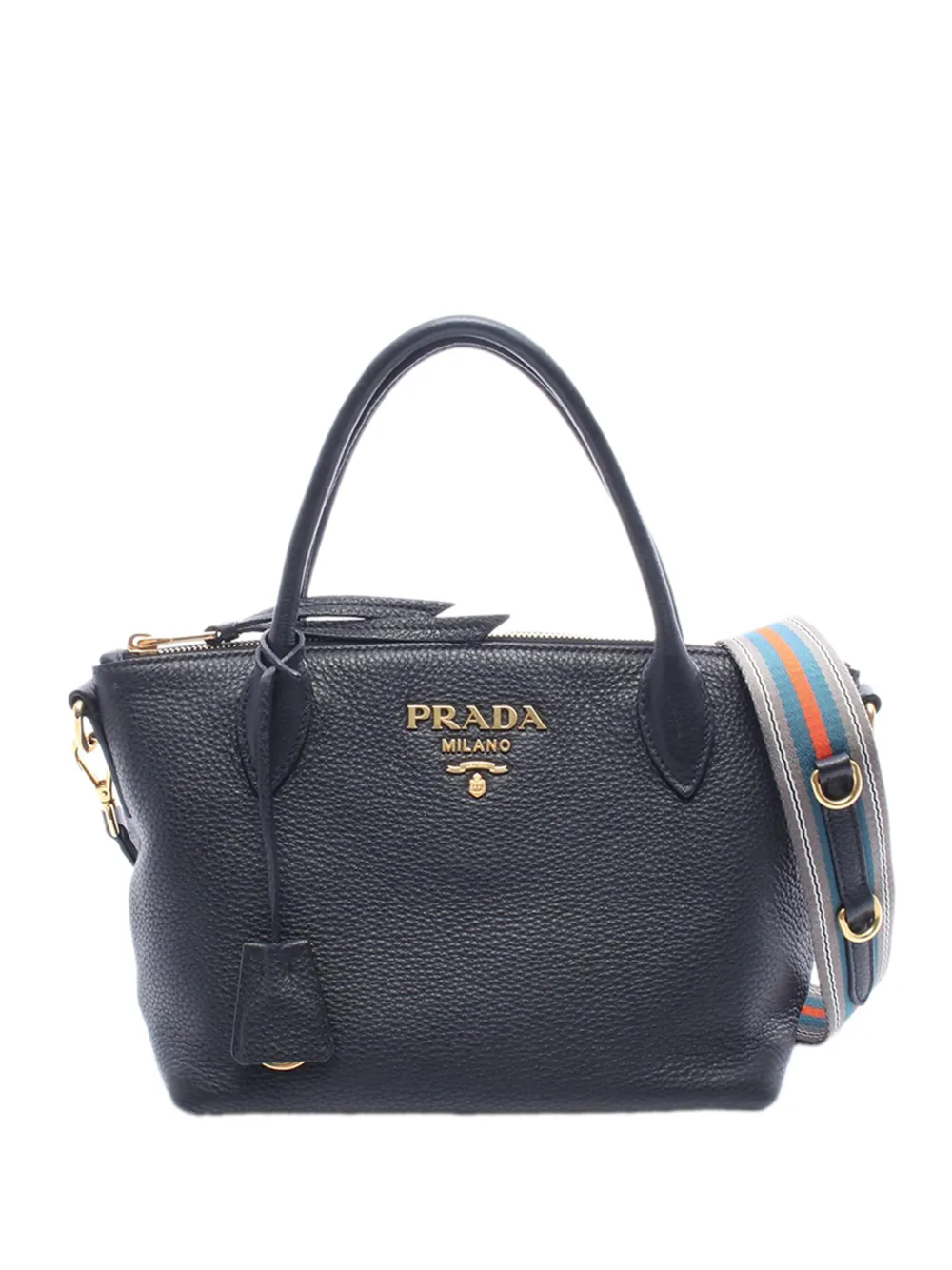 Prada Pre-Owned 2010-2026 Vitello Daino satchel - Black