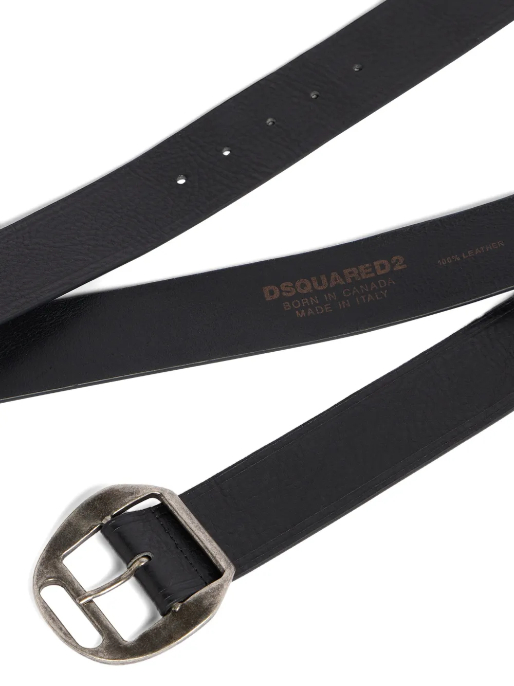 DSQUARED2 Leren gespriem Zwart