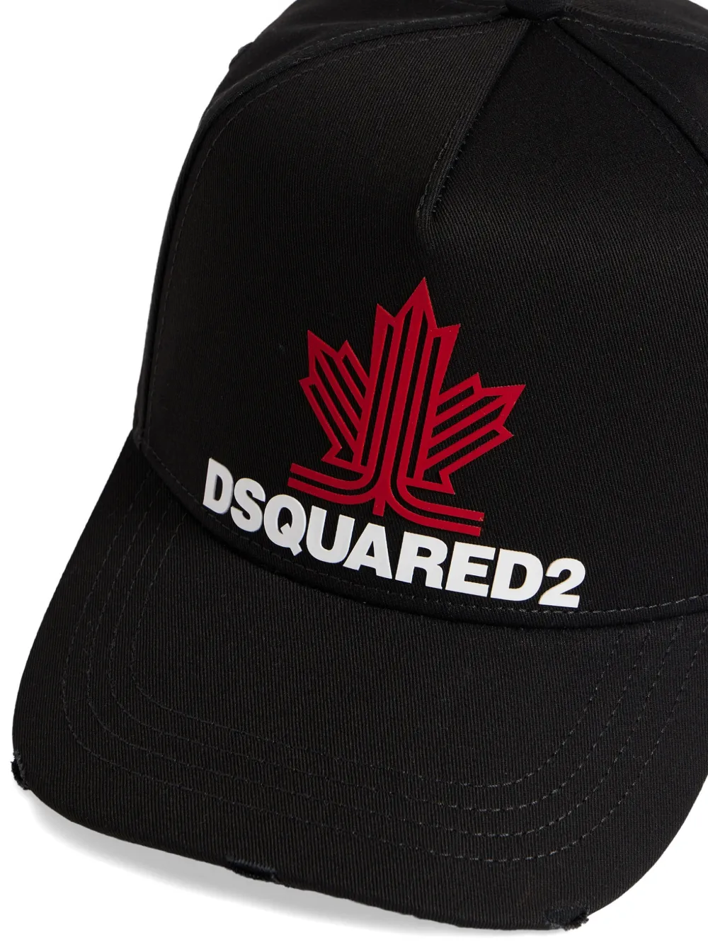 DSQUARED2 Honkbalpet met logopatch Zwart