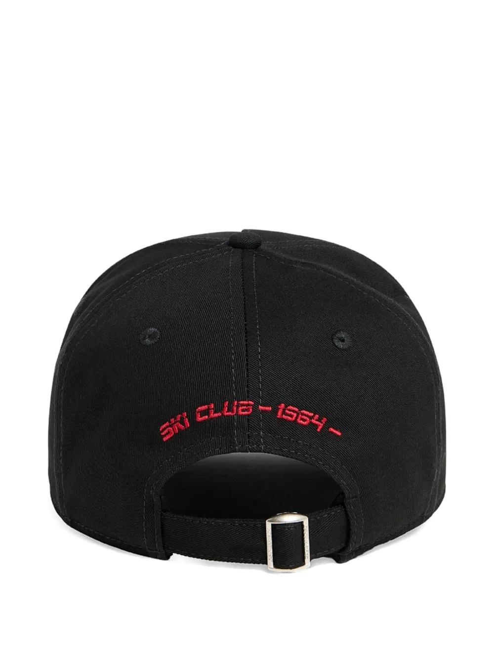 DSQUARED2 Gerafelde honkbalpet met geborduurd logo Zwart