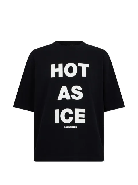 DSQUARED2 playera holgado con eslogan estampado