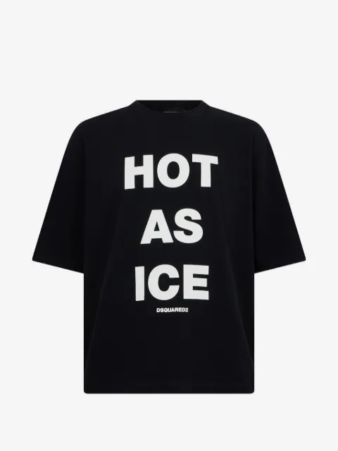 DSQUARED2 Camiseta ampla com estampa de slogan