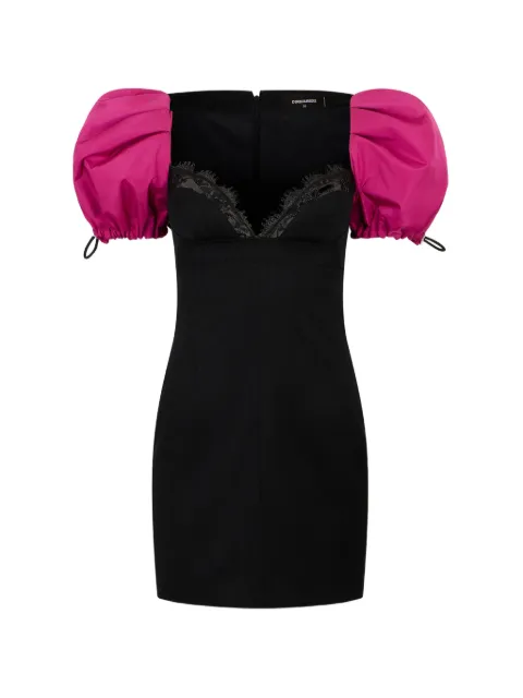 DSQUARED2 Snow-Tech lace-trim mini dress