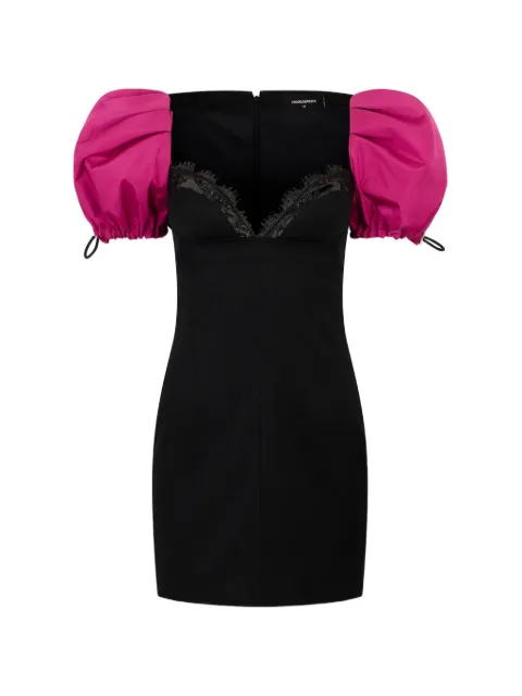 DSQUARED2 Snow-Tech lace-trim mini dress