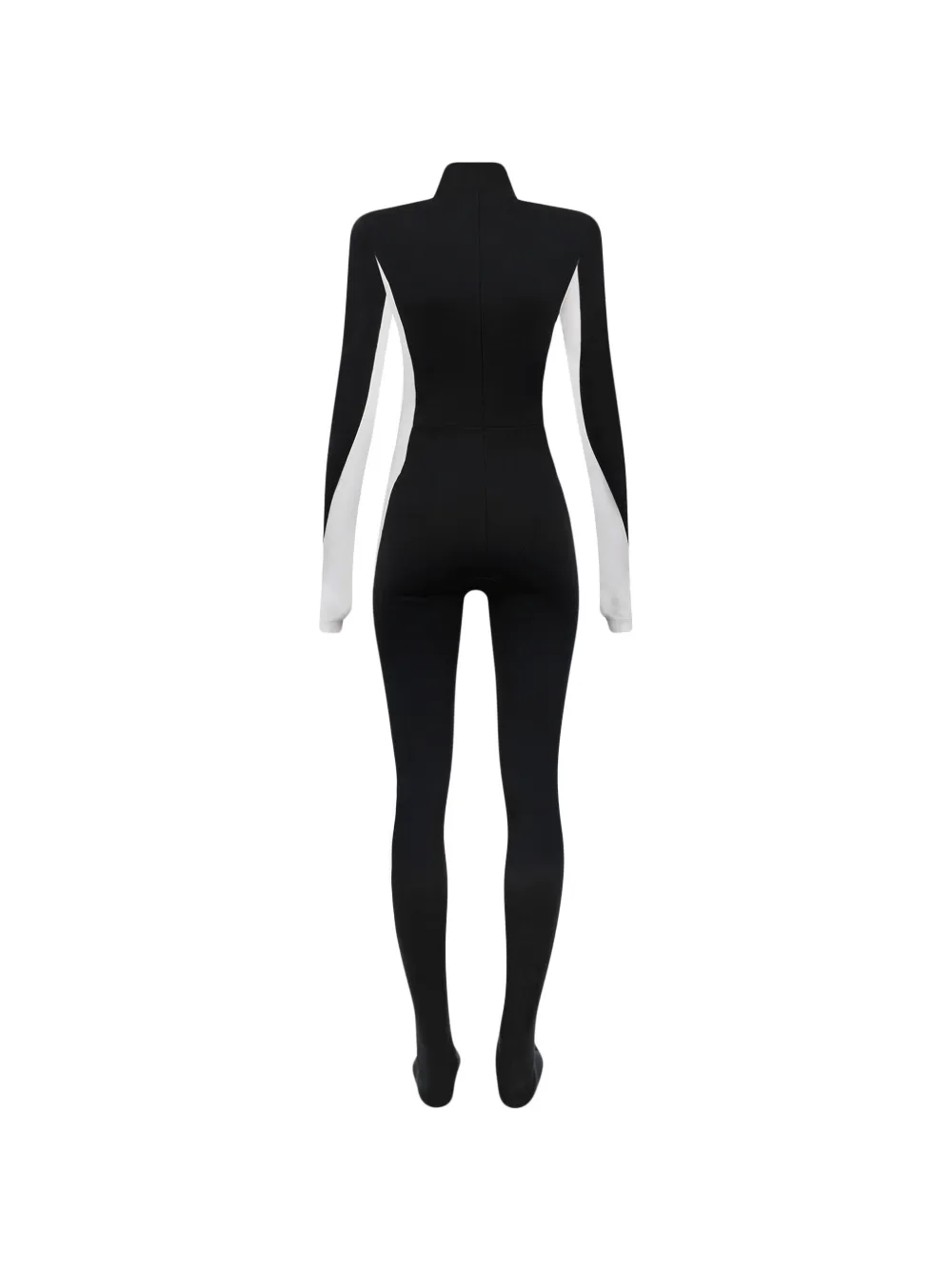 DSQUARED2 Skiers jersey jumpsuit met hoge hals en vlakken Zwart