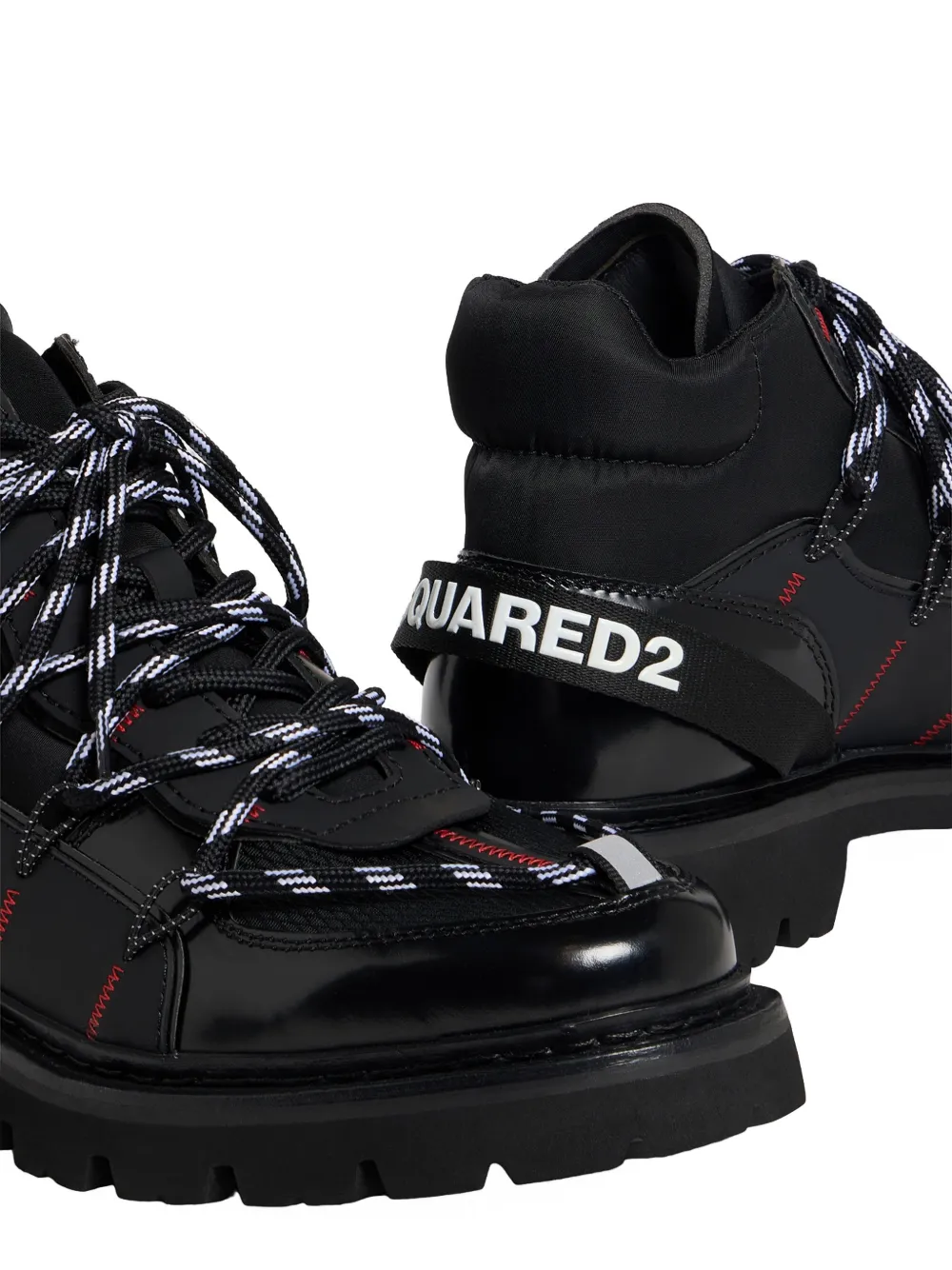 DSQUARED2 Skiers wandellaarzen met logoband Zwart