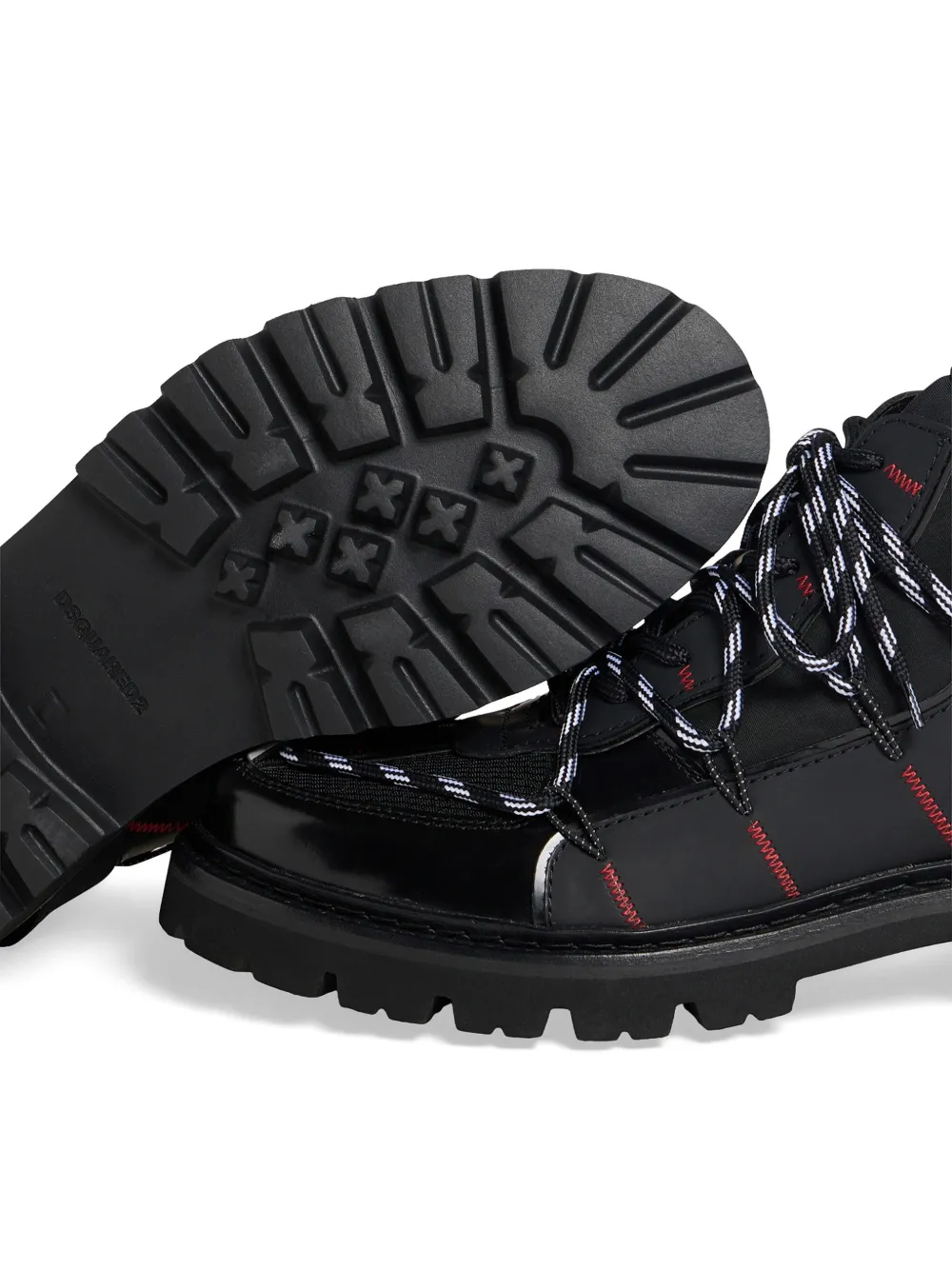 DSQUARED2 Skiers wandellaarzen met logoband Zwart