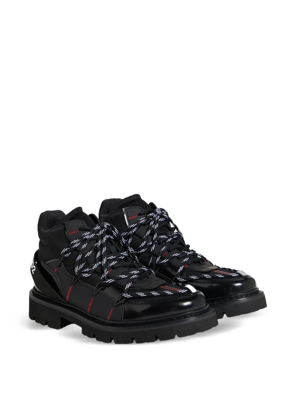 DSQUARED2 Skiers wandellaarzen met logoband Zwart