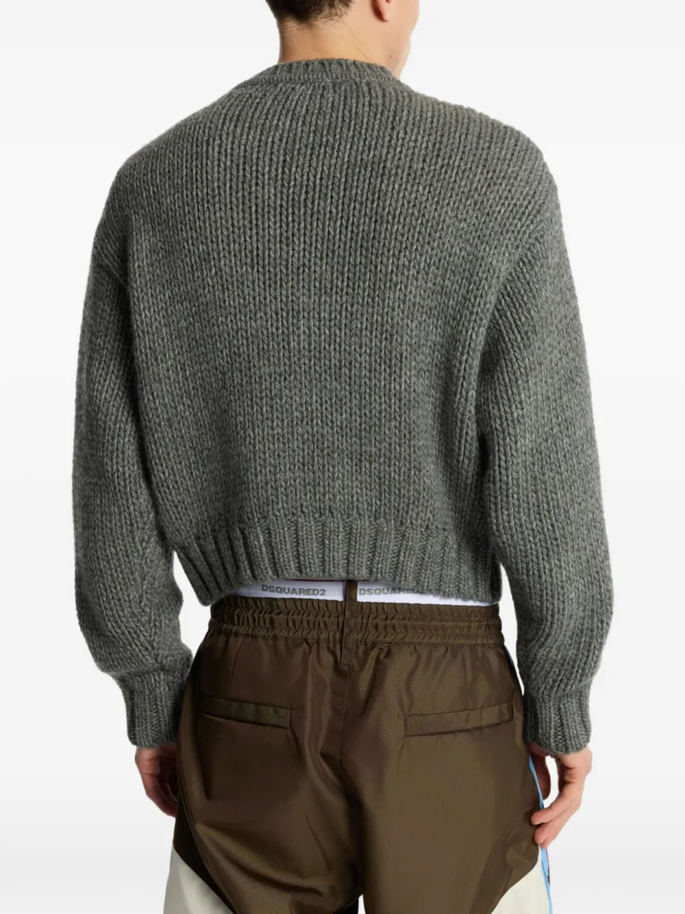 DSQUARED2 Intarsia trui Grijs