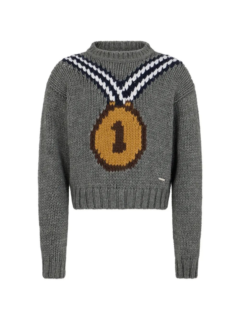 DSQUARED2 Maglione girocollo a intarsio - Grigio