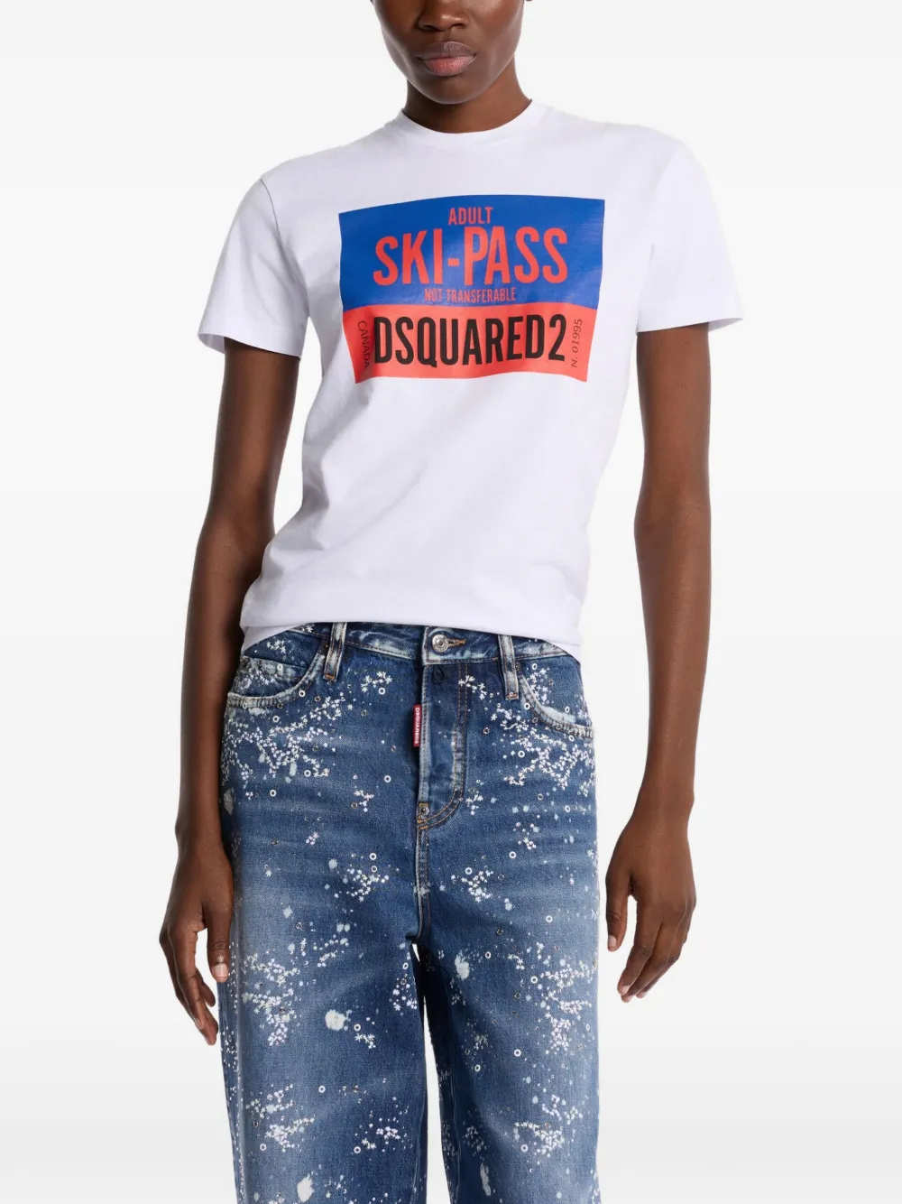 DSQUARED2 T-shirt met grafische print Wit