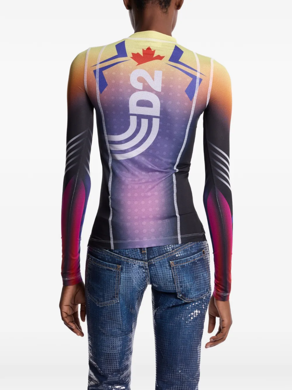 DSQUARED2 T-shirt met print Paars